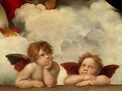 Motief Rafael - Twee engelen uit sixtijnse madonna